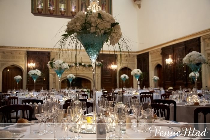 Table Center With Peonies At Canford School Wedding